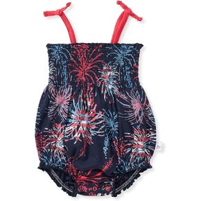 Burt's Bees Baby-Girls Romper ، 100 ٪ من القطن العضوي من قطعة واحدة
