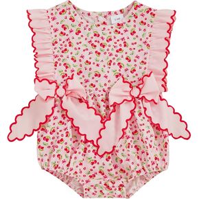 Easter Outfit Baby Girl Jesus Love Me Christening Baptism Clothes Newborn Infant Smocked Bubble Sleeveless Romper