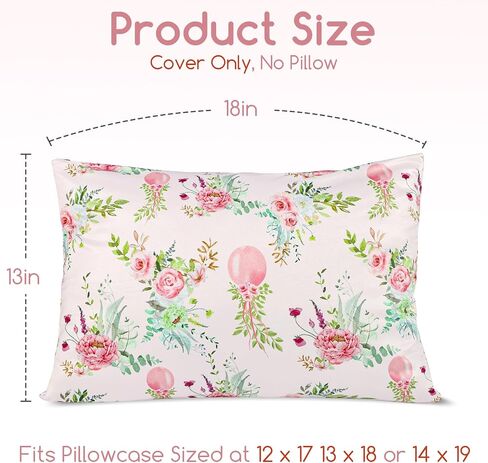Manfaisky 2 Pack Toddler Pillowcase ، 13x18 Stidler Pillow Cases with Envelope Closure و Soft and Mowner Cover Cover Cover Boys Girls و Pink Floral in Kuwait
