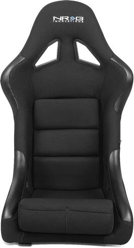 NRG Innovations FRP-302BK-V Bucket Racing Seat Double Layer FRP Black Vinyl Wrapped Mixed-density Foam 5 Point Harness Compatibility in Saudi Arabia