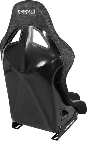 NRG Innovations FRP-302BK-V Bucket Racing Seat Double Layer FRP Black Vinyl Wrapped Mixed-density Foam 5 Point Harness Compatibility in Saudi Arabia