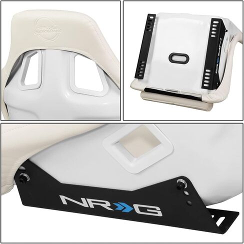 NRG Innovations FRP-302BK-V Bucket Racing Seat Double Layer FRP Black Vinyl Wrapped Mixed-density Foam 5 Point Harness Compatibility in Kuwait