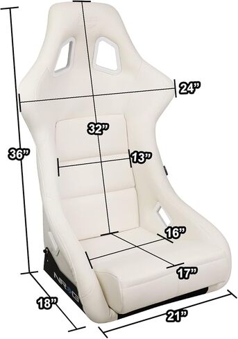 NRG Innovations FRP-302BK-V Bucket Racing Seat Double Layer FRP Black Vinyl Wrapped Mixed-density Foam 5 Point Harness Compatibility in Kuwait