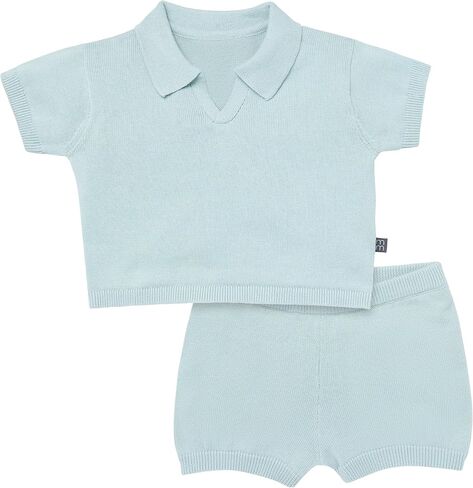 Modern Moments by Gerber Baby Boys 2-piece Johnny Collar Sweater and Short Set in Saudi Arabia