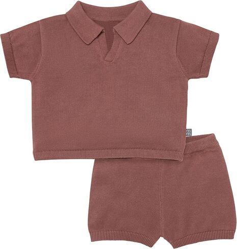 Modern Moments by Gerber Baby Boys 2-piece Johnny Collar Sweater and Short Set in Saudi Arabia