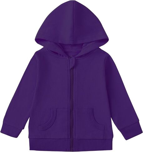 Romperinbox Toddler zip up Hoodie for Boy Girl ، 2 pack jack jack jackt stack stacks lightweight رقيقة رقيقة مع جيوب 2-5T in Kuwait