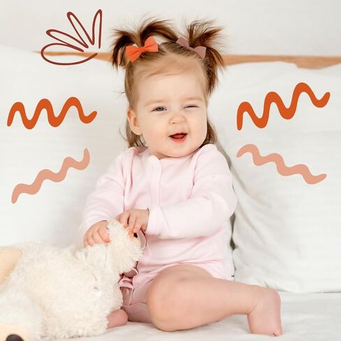 40pcs 20colors 1.6 Inches Baby Hair Ties with Bows Elastics Ponytail Holders Baby Bows Tiny Rubber Ribbon Hair Bands For Baby Girls Infants Hair Accessories(Earth Color) in Saudi Arabia