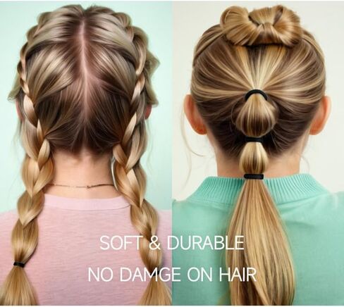1000 pcs Elastic Hair Rubber Bands Mini. Disposable rubber Mini Rubber, Soft Small Hair Ties for Girls, Elastic Ponytail Accessories,Baby Hair Styling (Muticolor) in Saudi Arabia