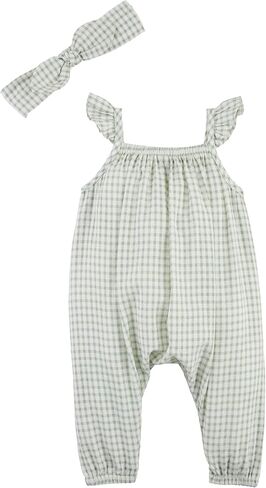 Mud Pie baby-boys Children's Green Check Longall in Kuwait