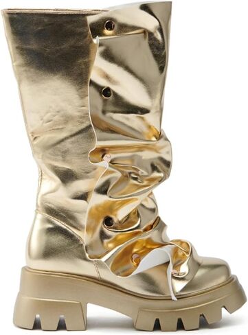 Downogni Womens Mid Mid العجل السحب على حذاء مسطح مسطح تم تفكيك الأزرار المفصلية in Kuwait