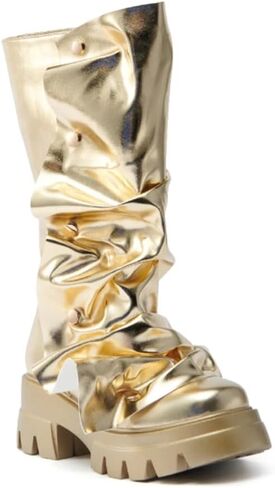 Downogni Womens Mid Mid العجل السحب على حذاء مسطح مسطح تم تفكيك الأزرار المفصلية in Kuwait