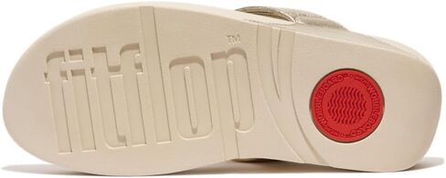 FitFlop Women's Lulu Padded-Knot Metallic-Leather Toe-Post Sandals Wedge in Kuwait