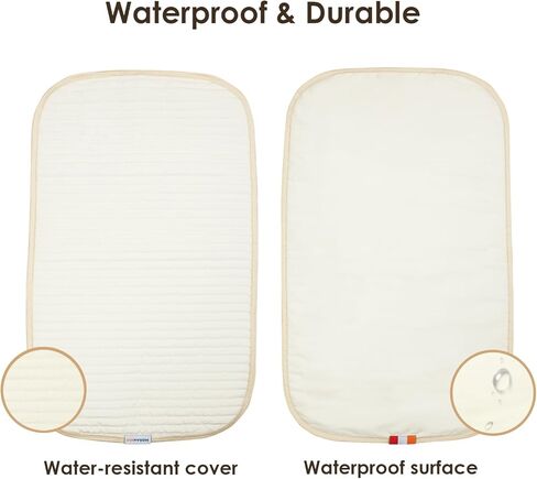Portable Diaper Changing Pad-Quilted Thicker Waterproof Changing Pad-Change Pad Liner Bed Pad Play Mat-Travel Diaper Changing Pad (Flat) in Kuwait