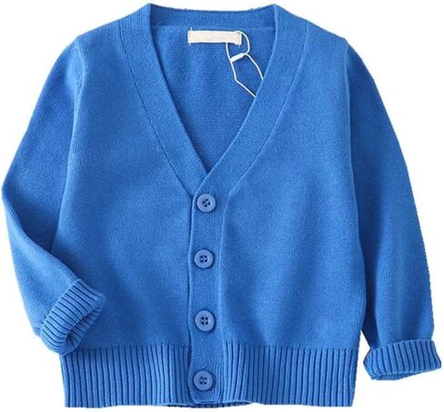 Lnicear Baby Boys Girls v-te-juck cardigan speftists quicevan button button cotton cotton solid tops tops outsonwear out in Kuwait