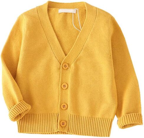 Lnicear Baby Boys Girls v-te-juck cardigan speftists quicevan button button cotton cotton solid tops tops outsonwear out in Kuwait