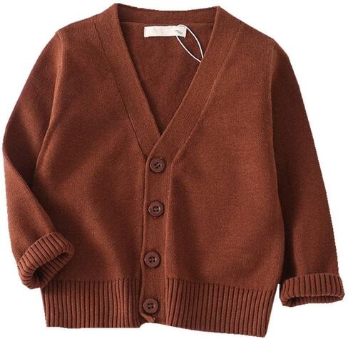 Lnicear Baby Boys Girls v-te-juck cardigan speftists quicevan button button cotton cotton solid tops tops outsonwear out in Kuwait