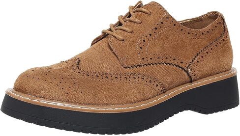 Women's Oxfords Classic Lace Up Vintage Round Toe Platform Casual Wingtip Brogues Low Heel Dress Shoes in Saudi Arabia