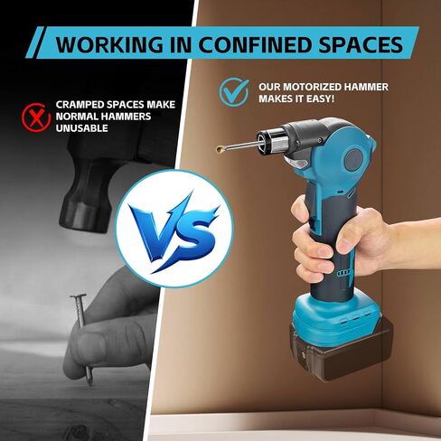 Cordless Palm Nailer Compatible with Makita 18V Battery,14000 RPM Brushless Motor, 0°-90° Adjustable Head with Magnetic Tip,Auto Hammer for Framing, Joist Hangers, Roofing & Tight Spaces (NO Battery) in Saudi Arabia