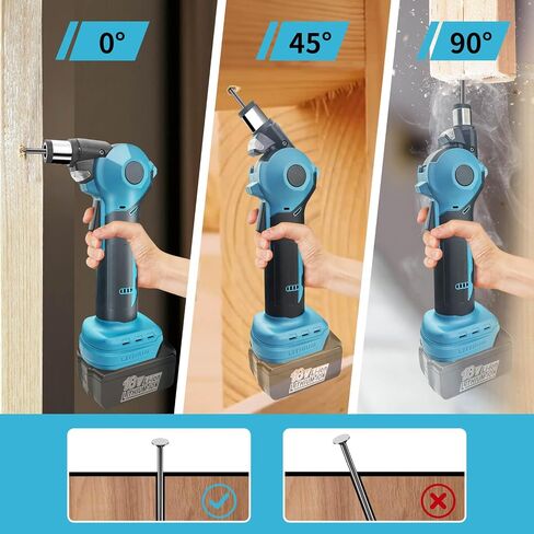 Cordless Palm Nailer Compatible with Makita 18V Battery,14000 RPM Brushless Motor, 0°-90° Adjustable Head with Magnetic Tip,Auto Hammer for Framing, Joist Hangers, Roofing & Tight Spaces (NO Battery) in Saudi Arabia