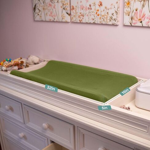 Mi Flor Muslin Changing Pad Cover – Ultra Soft Oeko-Tex Certified Baby Changing Table Cover with Elastic Corners, 360° Fit, Lightweight, Breathable, Fits Most Changing Pads – 2 Pack in Saudi Arabia