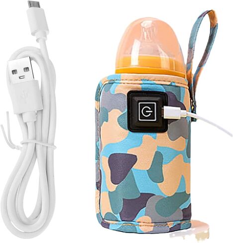 حقيبة USB Milk Warmer - 2023 دافئ زجاجة سريعة جديدة للسفر ، زجاجة السيارة المحمولة أكثر دفئًا للسفر ، على زجاجة GO أكثر دفئًا مع كابلات USB ، الدفء اللطيف الحفاظ على درجة حرارة مثالية (وردي) in Kuwait