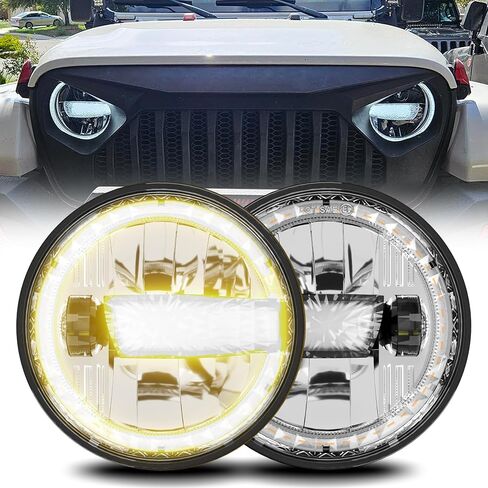 𝟏𝟎𝟎𝟎% 𝐒𝐮𝐩𝐞𝐫𝐢𝐨𝐫 𝐁𝐫𝐢𝐠𝐡𝐭𝐧𝐞𝐬𝐬 5x7 7x6 LED Headlight H6054 [ DOT][Anti-glare][DRL Turn Signal][Hi/Low Sealed Beam] Compatible with Jeep Wrangler YJ XJ Chevy Express Ford GMC Savana in Saudi Arabia