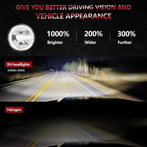 𝟏𝟎𝟎𝟎% 𝐒𝐮𝐩𝐞𝐫𝐢𝐨𝐫 𝐁𝐫𝐢𝐠𝐡𝐭𝐧𝐞𝐬𝐬 5x7 7x6 LED Headlight H6054 [ DOT][Anti-glare][DRL Turn Signal][Hi/Low Sealed Beam] Compatible with Jeep Wrangler YJ XJ Chevy Express Ford GMC Savana in Saudi Arabia