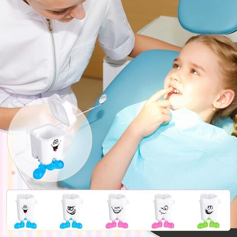 Chuangdi 60 Pcs Teeth Storage Box Lovely Baby Milk Tooth Organizer Container Teeth Saver Save Box Case Gift for Kids Lost Teeth Child Keepsake Children(Expression) in Kuwait