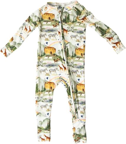 Tiny Revival Baby Zipper Pajamas Sleepers–Hypoallergenic, Newborn to Toddler, Tencel Modal, Soft–Bible Clothing in Saudi Arabia