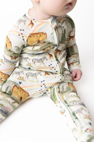 Tiny Revival Baby Zipper Pajamas Sleepers–Hypoallergenic, Newborn to Toddler, Tencel Modal, Soft–Bible Clothing in Saudi Arabia