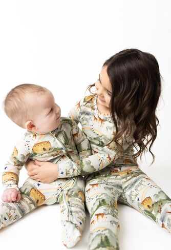 Tiny Revival Baby Zipper Pajamas Sleepers–Hypoallergenic, Newborn to Toddler, Tencel Modal, Soft–Bible Clothing in Saudi Arabia