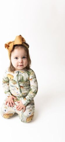 Tiny Revival Baby Zipper Pajamas Sleepers–Hypoallergenic, Newborn to Toddler, Tencel Modal, Soft–Bible Clothing in Saudi Arabia