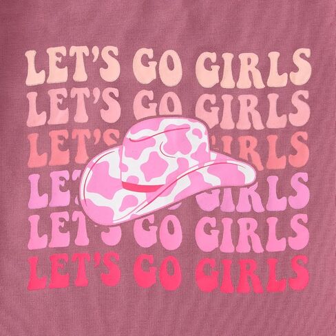 Modntoga Toddler Girl Leopard Cowboy Hat Graphic Tshirt Retro Western Cowgirl Shirt Let Go Go Girls Print Short Sleeve Top Top in Kuwait