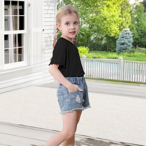 حلم حافلة 3 حزمة طفلة صغار القمصان التي تربط القمصان طفلة قصيرة الأكمام تي شيرت قمم صغيرة الفتاة أقل in Kuwait