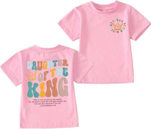 CM C & M WODRO ابنة The King T-Shirt طفلة طفل كريستيان كراون القميص الجرافيكي قصير الأكمام الصيفية قمم الصيف in Saudi Arabia