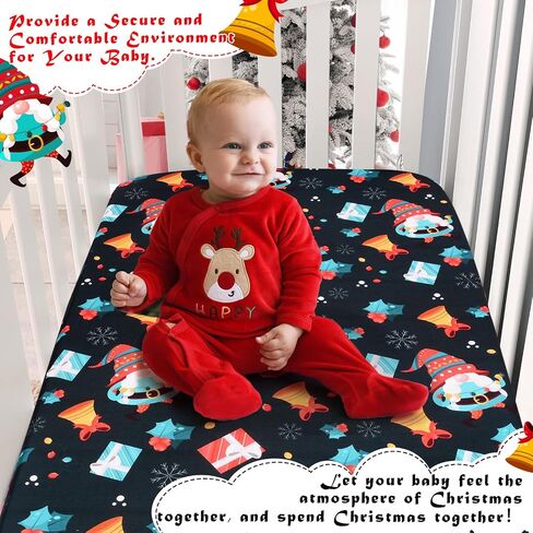 Halloween Crib Sheets, Fitted Crib Sheet with Cat, Pumpkin, Ghosts, Bat, Crow, and Spider, Measuring 52'' x 28'' to fit Standard Crib & Toddler Mattresses, Yellow in Saudi Arabia