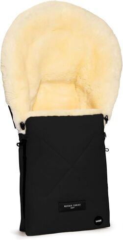 Werner Christ Baby Sheepskin footmuff Oslo Luxe for carrycot - Winter footmuff Made of Medical Fur (from 0 to 6 Months) for carrycot, Infant Carrier, Stroller in Kuwait
