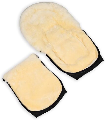 Werner Christ Baby Sheepskin footmuff Oslo Luxe for carrycot - Winter footmuff Made of Medical Fur (from 0 to 6 Months) for carrycot, Infant Carrier, Stroller in Kuwait