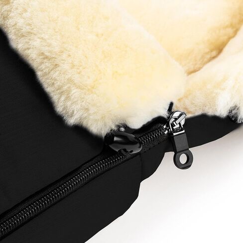 Werner Christ Baby Sheepskin footmuff Oslo Luxe for carrycot - Winter footmuff Made of Medical Fur (from 0 to 6 Months) for carrycot, Infant Carrier, Stroller in Kuwait