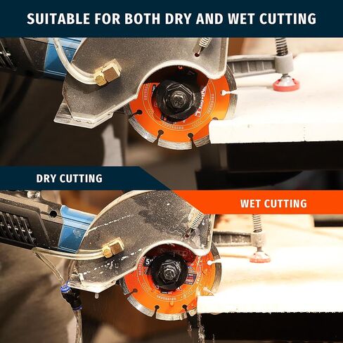 4-1/2 Inch Segmented Diamond Saw Blades 2-Pack, Diamond Cutting Wheel for Angle Grinder, Tile Cutter Blades, for Cutting Stone Marble Granite Concrete Brick, 7/8’’-20mm Arbor in Kuwait