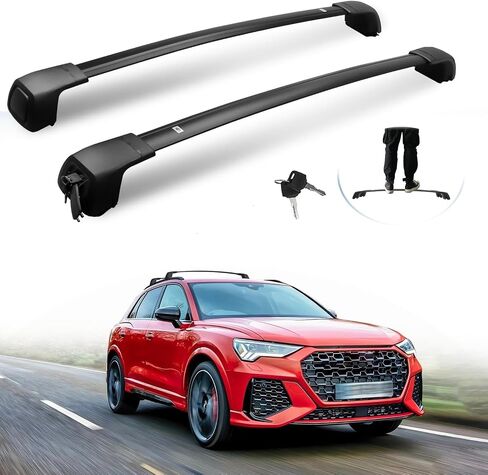 قضبان متقاطعة لأرفف السقف المُحدثة لسيارة Audi Q3 2015-2018، وقضبان متقاطعة قابلة للقفل، وقضبان سقف مضادة للسرقة للشحن على السطح والعتاد الخارجي in Saudi Arabia