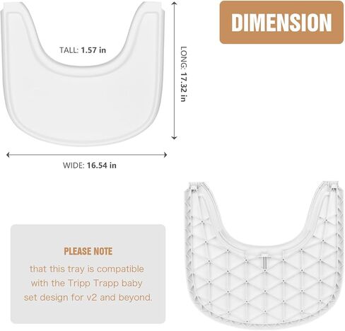 HLVEIN for Stokke Tripp Trapp Tray,Black-Smooth Surface Powerful Suction,Easy to Clean,Compatible with Stokke Tripp Trapp Chair(V2 and Beyond),Made with BPA-Free Plastic in Saudi Arabia
