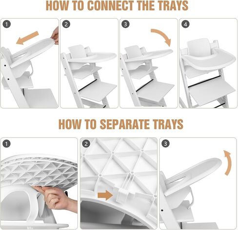 HLVEIN for Stokke Tripp Trapp Tray,Black-Smooth Surface Powerful Suction,Easy to Clean,Compatible with Stokke Tripp Trapp Chair(V2 and Beyond),Made with BPA-Free Plastic in Saudi Arabia