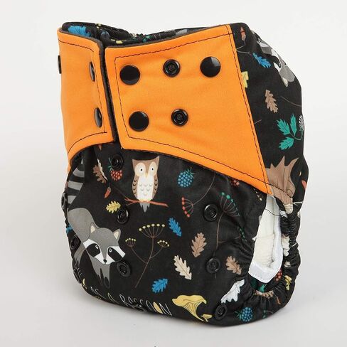 AIll in One Night AIO Cloth Diaper Nappy Sewn in Insert Reusable Washable (Multicolors Scales) Medium in Kuwait