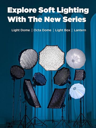 Amaran Lantern 65, 2ft(65cm) Omnidirectional Bowens Mount Soft Light Modifier for Ambient Lighting, Quick-Build Design, Portable and Ideal for Studio and On-Location Video Content in Kuwait