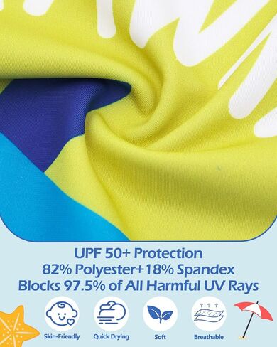 babygoal Baby Toddler Swimsuit with Swim Diaper, Long Sleeve Rash Guard Set with UPF 50+ Sun Protection for Boys & Girls in Kuwait