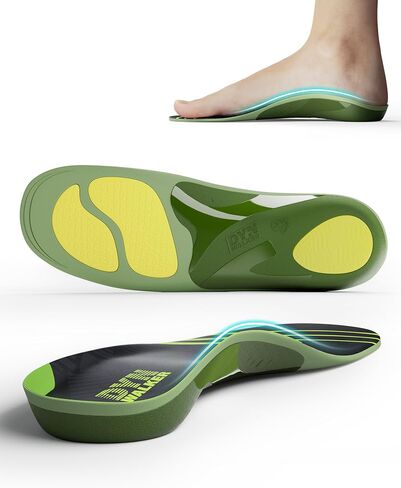 Arch Support Inserts, DynWalker Metatarsal Pads,Relief Plantar Fasciitis,Flat Feet,Overpronation,Heel Bone Spur,Green,S in Saudi Arabia