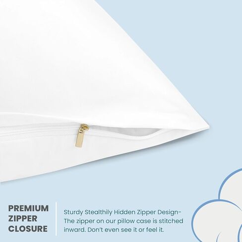 Cotton Pillowcase with zip closure Plowsure Sleeping Fit Pillow Cover Pack of 2 (Teal ، 12x16 Toddler) in Kuwait
