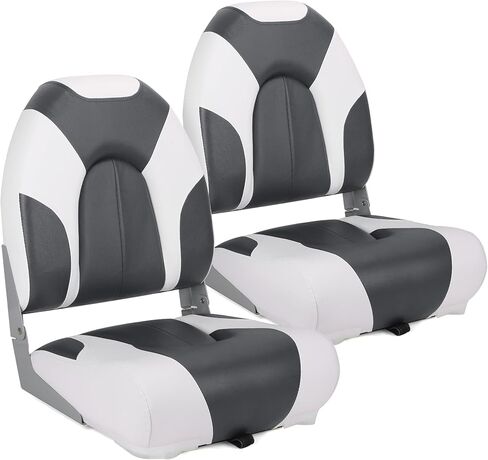 SUNDGORA Deluxe Marine High Back Folding Boat Seat,Stainless Steel Screws Included in Kuwait