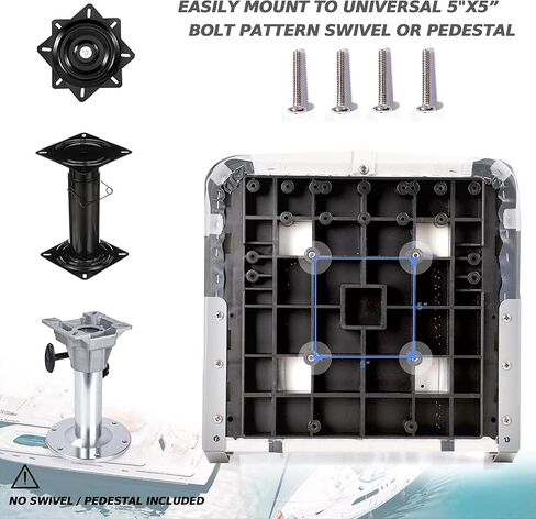 SUNDGORA Deluxe Marine High Back Folding Boat Seat,Stainless Steel Screws Included in Kuwait